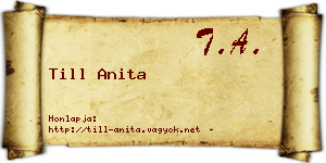 Till Anita névjegykártya